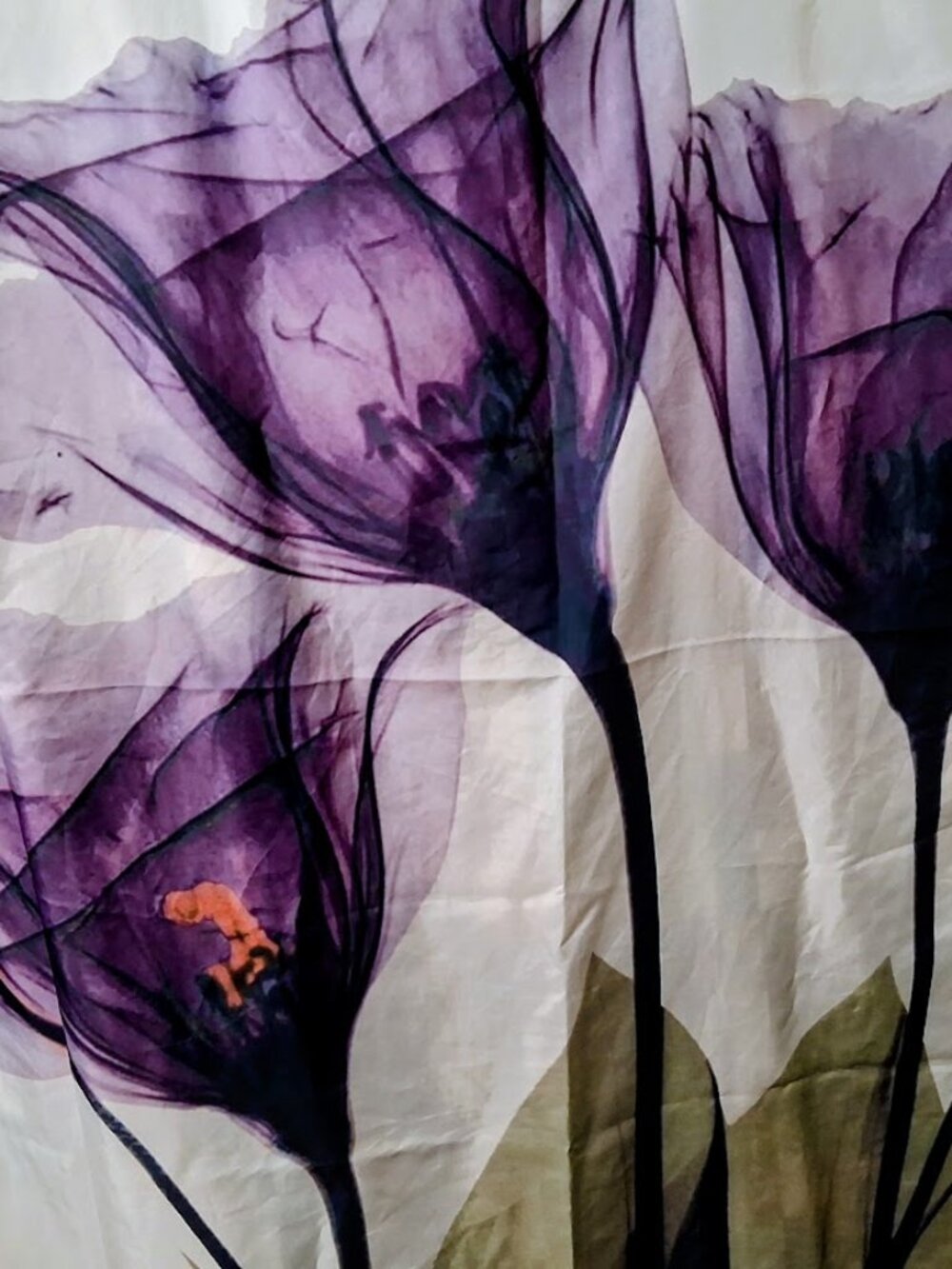 X-Ray Flowers Shower Curtain